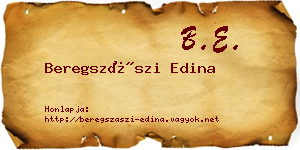 Beregszászi Edina névjegykártya