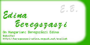 edina beregszaszi business card